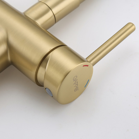 Смеситель для кухни Gappo G4398-83 Золотой сатин Черный Смеситель для кухни Gappo G4398-83 Золотой сатин Черный