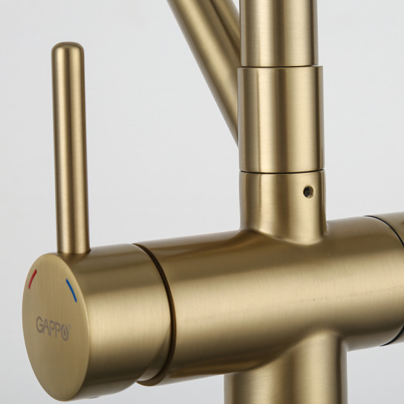 Смеситель для кухни Gappo G4398-83 Золотой сатин Черный Смеситель для кухни Gappo G4398-83 Золотой сатин Черный