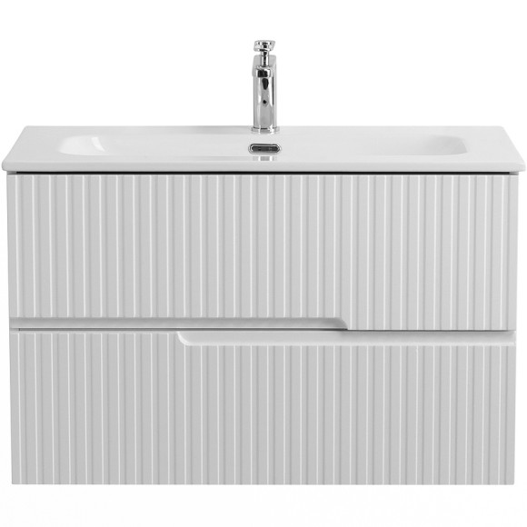 Тумба под раковину Cezares Duet-N 80 DUET-N-800-2C-SO-BO подвесная Bianco Opaco