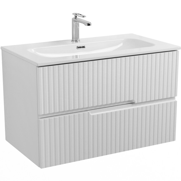 Тумба под раковину Cezares Duet-N 80 DUET-N-800-2C-SO-BO подвесная Bianco Opaco