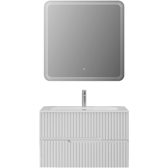 Тумба под раковину Cezares Duet-N 80 DUET-N-800-2C-SO-BO подвесная Bianco Opaco