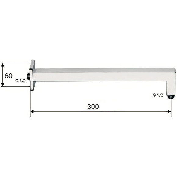Кронштейн для верхнего душа Remer 348S30 Хром Кронштейн для верхнего душа Remer 348S30 Хром
