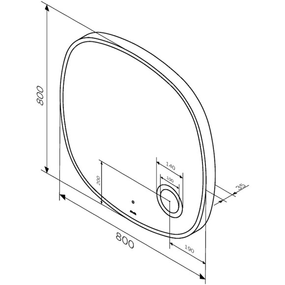 Зеркало AM.PM Func 80 M8FMOX0803SA с подсветкой с увеличением с ИК-сенсорным выключателем Зеркало AM.PM Func 80 M8FMOX0803SA с подсветкой с увеличением с ИК-сенсорным выключателем