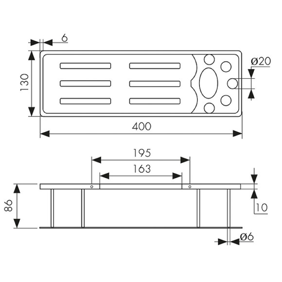 Полка корзина Kaiser KH-5260 Хром