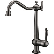 Смеситель для кухни Paulmark Retro Re213226-GM Вороненая сталь