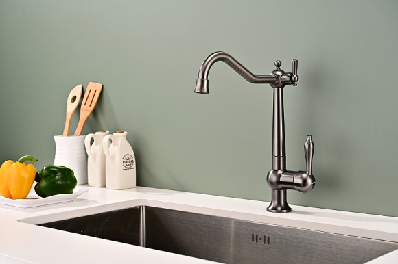 Смеситель для кухни Paulmark Retro Re213226-GM Вороненая сталь Смеситель для кухни Paulmark Retro Re213226-GM Вороненая сталь