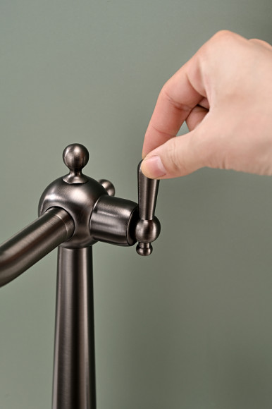 Смеситель для кухни Paulmark Retro Re213226-GM Вороненая сталь Смеситель для кухни Paulmark Retro Re213226-GM Вороненая сталь