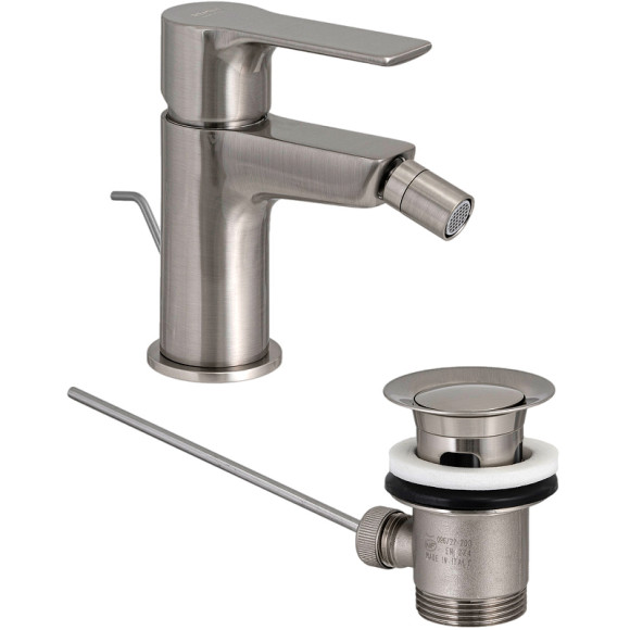 Смеситель для биде Remer Energy EY20NPO Никель матовый брашированный Смеситель для биде Remer Energy EY20NPO Никель матовый брашированный