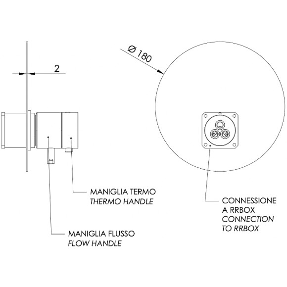 Смеситель для душа Remer Minimal Thermo NT30KBNPO с термостатом Никель матовый брашированный Смеситель для душа Remer Minimal Thermo NT30KBNPO с термостатом Никель матовый брашированный