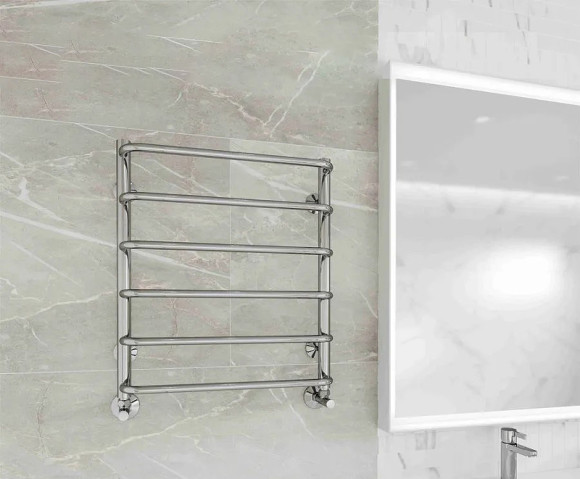 Водяной полотенцесушитель Terminus Стандарт П6 500x600 4670078530332 Хром, нижнее подключение, G 1/2" ВР