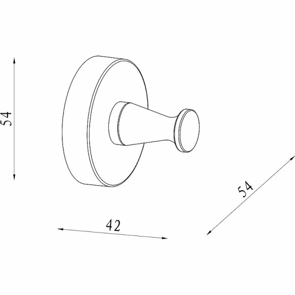 Крючок Damixa Scandi Pro HASP35500 Хром Крючок Damixa Scandi Pro HASP35500 Хром