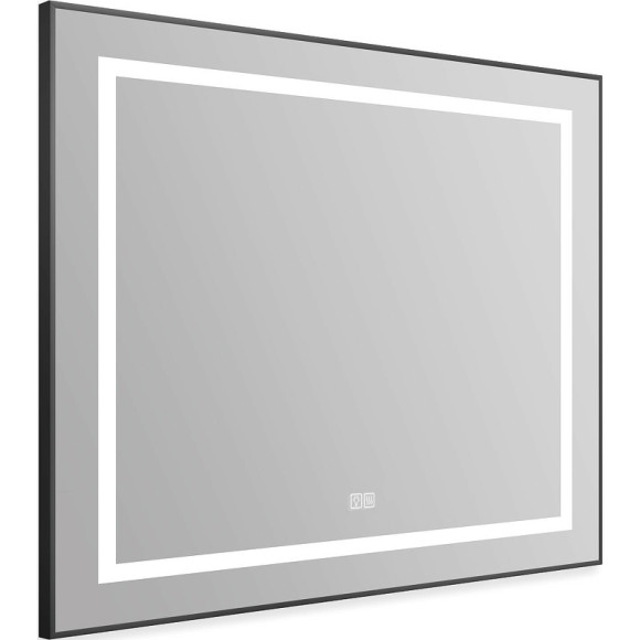 Зеркало BelBagno Kraft 88.5 SPC-KRAFT-885-785-TCH-WARM-NERO с подсветкой с подогревом Черное с сенсорным выключателем Зеркало BelBagno Kraft 88.5 SPC-KRAFT-885-785-TCH-WARM-NERO с подсветкой с подогревом Черное с сенсорным выключателем