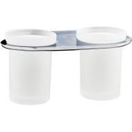 Стакан для зубных щеток WasserKRAFT Kammel K-8328D двойной Хром