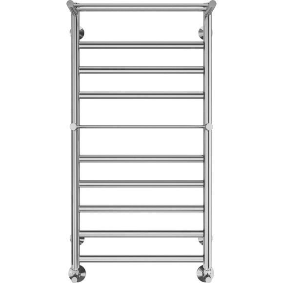 Водяной полотенцесушитель Terminus Хендрикс П10 500х1000 4670078529824 с полкой Хром, нижнее подключение, G 1/2" ВР, с угловым соединением Водяной полотенцесушитель Terminus Хендрикс П10 500х1000 4670078529824 с полкой Хром, нижнее подключение, G 1/2" ВР, с угловым соединением