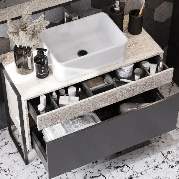 Тумба под раковину Aquaton Лофт Урбан 100 1A247701LQX60 подвесная Cерый графит Дуб орегон Тумба под раковину Aquaton Лофт Урбан 100 1A247701LQX60 подвесная Cерый графит Дуб орегон