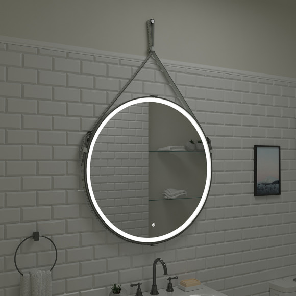 Зеркало Континент Millenium D 800 ЗЛП1706 с подсветкой Белое с сенсорным выключателем