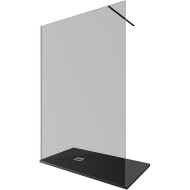 Душевая перегородка Allen Brau Infinity 1 140 3.21026.BA.T профиль Серебро браш стекло тонированное