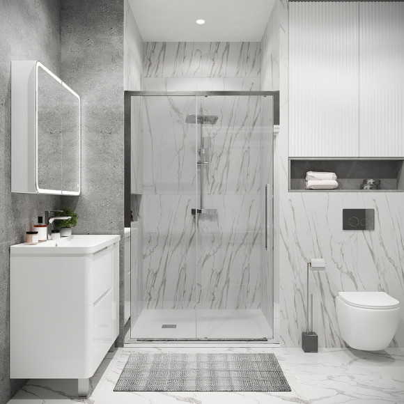 Душевая дверь Grossman Cosmo 110 100.K33.02.110.10.00 профиль Хром стекло прозрачное Душевая дверь Grossman Cosmo 110 100.K33.02.110.10.00 профиль Хром стекло прозрачное