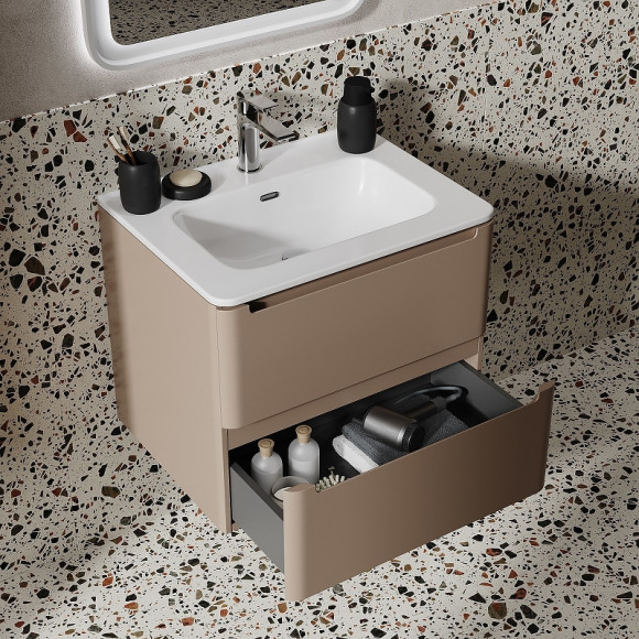 Тумба с раковиной Iddis Edifice 60 EDI60C0i95K подвесная Капучино