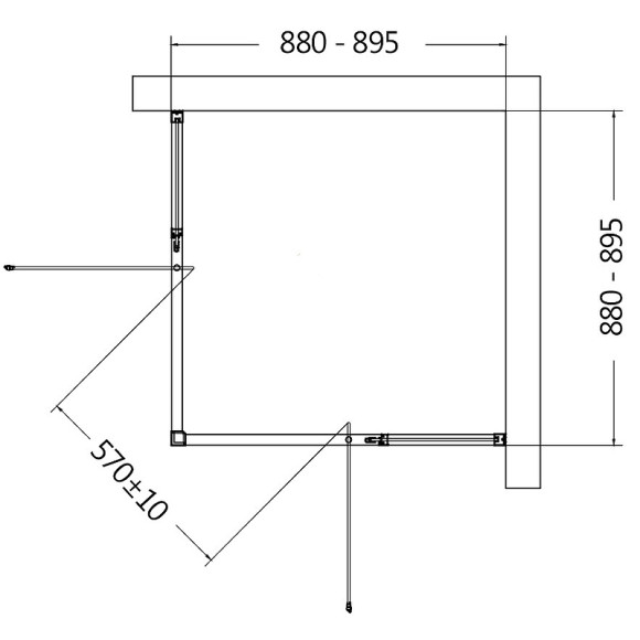 Душевой уголок AQUAme 90x90 AQM7102 профиль Хром стекло прозрачное Душевой уголок AQUAme 90x90 AQM7102 профиль Хром стекло прозрачное