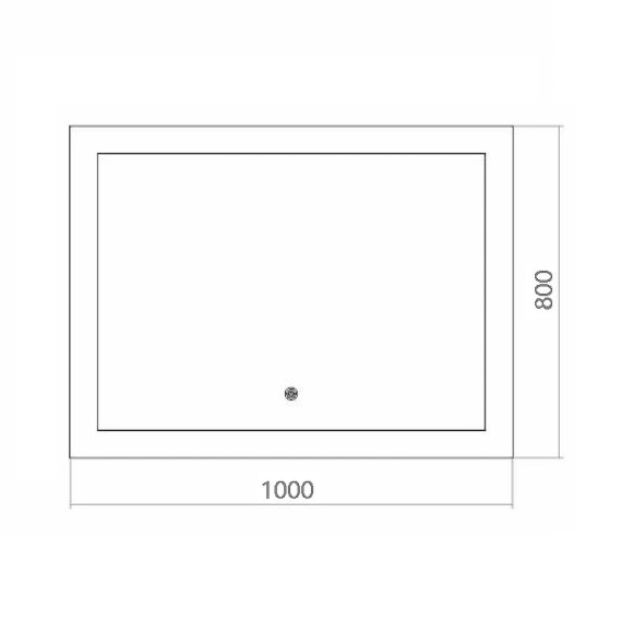 Зеркало Azario Норма 100 ФР-00001452 с подсветкой с сенсорным выключателем Зеркало Azario Норма 100 ФР-00001452 с подсветкой с сенсорным выключателем