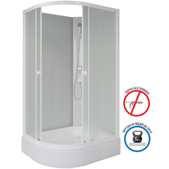 Душевая кабина Niagara Promo 110x80 R P110/80/26R/MT/BK без гидромассажа Душевая кабина Niagara Promo 110x80 R P110/80/26R/MT/BK без гидромассажа