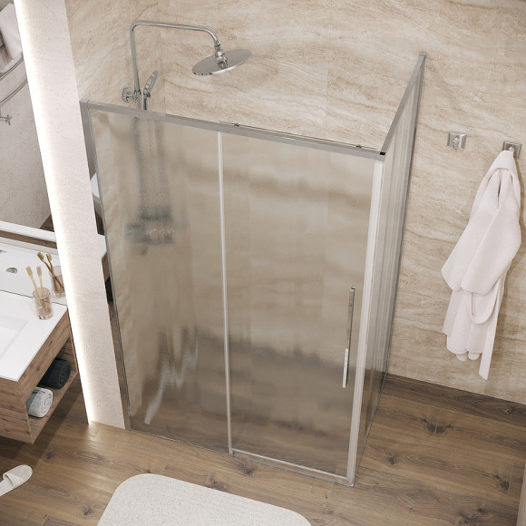 Душевой уголок Grossman Galaxy 130х80 120.K33.01.1380.10.02 профиль Хром стекло шиншилла Душевой уголок Grossman Galaxy 130х80 120.K33.01.1380.10.02 профиль Хром стекло шиншилла