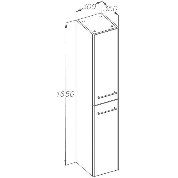 Шкаф пенал Opadiris Арабеско 35 00-00006361 подвесной Белый глянцевый