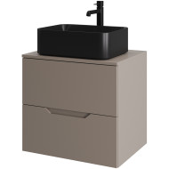 Тумба с раковиной Orange Line 60 Li-60TuLMDF+B02-460MB подвесная Латте матовый