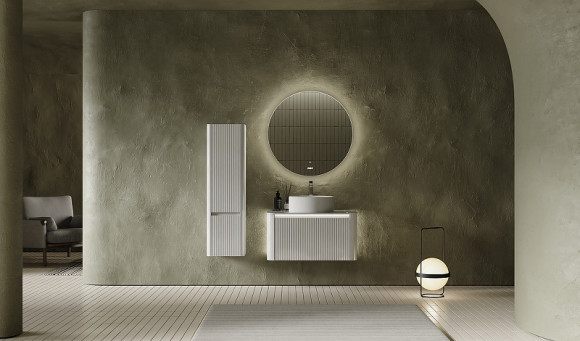 Зеркало Jorno Solo 77 Solo.02.77/W/RL с подсветкой с сенсорным выключателем и часами Зеркало Jorno Solo 77 Solo.02.77/W/RL с подсветкой с сенсорным выключателем и часами