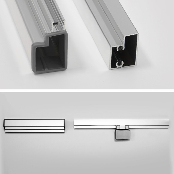 Душевая стенка WasserKRAFT Berkel 100 48P10-RP100 профиль Хром стекло прозрачное Душевая стенка WasserKRAFT Berkel 100 48P10-RP100 профиль Хром стекло прозрачное