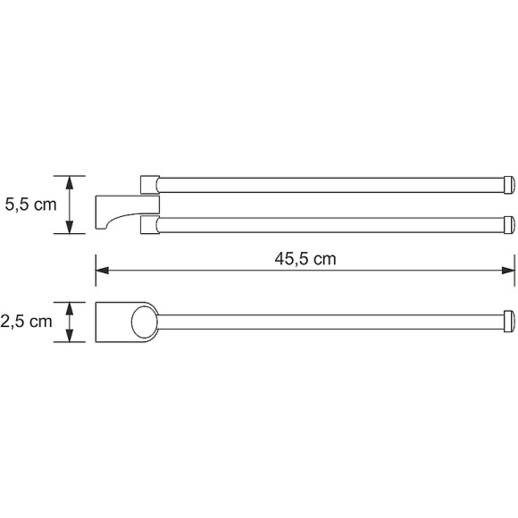 Полотенцедержатель WasserKRAFT Kammel K-8331 поворотный Хром Полотенцедержатель WasserKRAFT Kammel K-8331 поворотный Хром