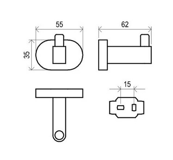 Крючок Ravak Chrome X07P320 Хром