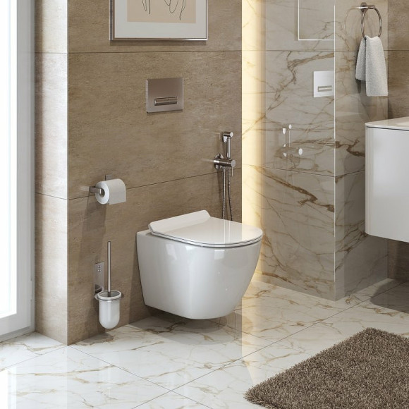 Унитаз Cezares Stylus CZR-513-TH-R/CZR-2011-SC подвесной с сиденьем Микролифт Унитаз Cezares Stylus CZR-513-TH-R/CZR-2011-SC подвесной с сиденьем Микролифт