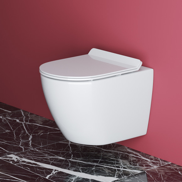 Унитаз Cezares Stylus CZR-513-TH-R/CZR-2011-SC подвесной с сиденьем Микролифт Унитаз Cezares Stylus CZR-513-TH-R/CZR-2011-SC подвесной с сиденьем Микролифт