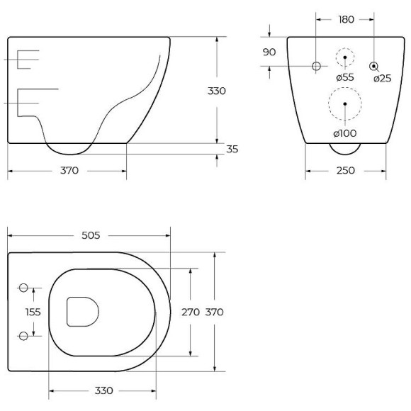 Унитаз Cezares Stylus CZR-513-TH-R/CZR-2011-SC подвесной с сиденьем Микролифт Унитаз Cezares Stylus CZR-513-TH-R/CZR-2011-SC подвесной с сиденьем Микролифт