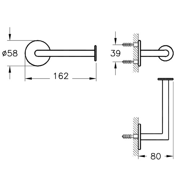 Держатель туалетной бумаги Vitra Origin A4488736 Черный матовый Держатель туалетной бумаги Vitra Origin A4488736 Черный матовый