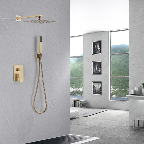 Душевая система Abber Daheim AF8219G Золото матовое