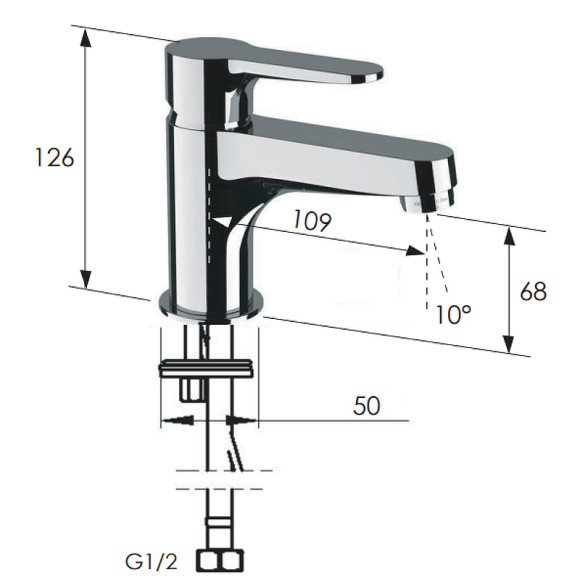 Смеситель для раковины Remer Winner W11S Хром Смеситель для раковины Remer Winner W11S Хром