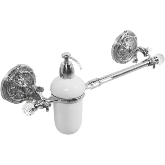 Полотенцедержатель c дозатором для жидкого мыла Art&Max Barocco Crystal AM-2057D-Cr-C Хром