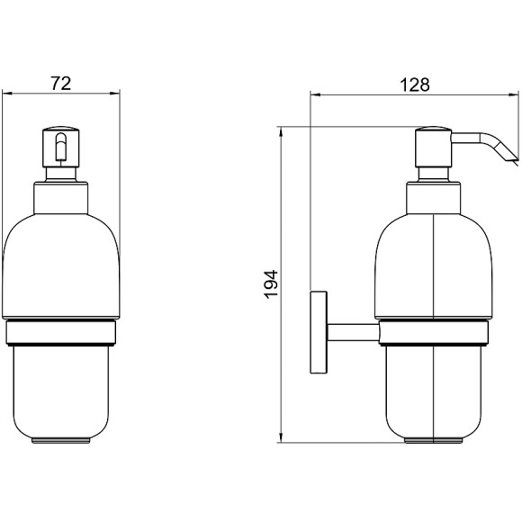 Дозатор для жидкого мыла Aquatek Бетта AQ4605MB Черный матовый
