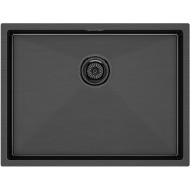 Кухонная мойка Paulmark Next 58 Uni PM215844-GM Вороненая сталь