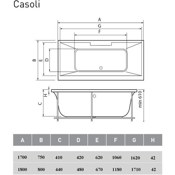 Акриловая ванна Vayer Casoli 180x80 Гл000006808 без гидромассажа Акриловая ванна Vayer Casoli 180x80 Гл000006808 без гидромассажа