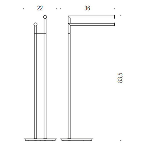 Напольная стойка Colombo Design Mini B4038.OM Золото матовое Напольная стойка Colombo Design Mini B4038.OM Золото матовое