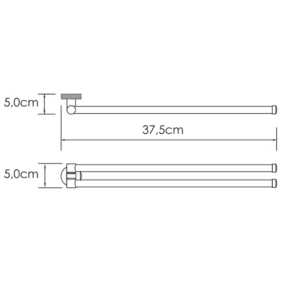 Полотенцедержатель WasserKRAFT Mosel K-46631 поворотный Хром