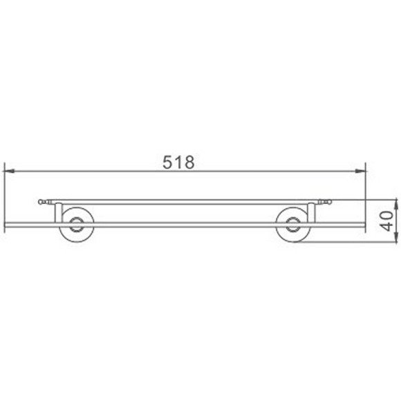 Стеклянная полка Haiba HB1707 Хром Стеклянная полка Haiba HB1707 Хром
