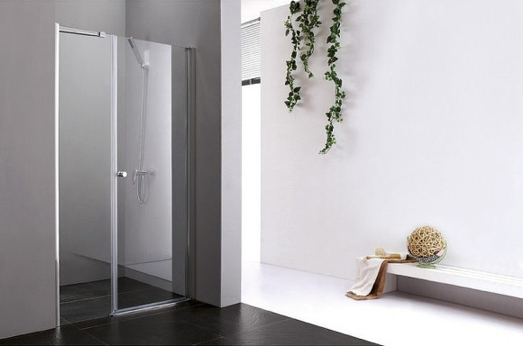 Душевая дверь Cezares Elena 110 L ELENA-W-B-11-30+80-P-Cr-L профиль Хром стекло рифленое