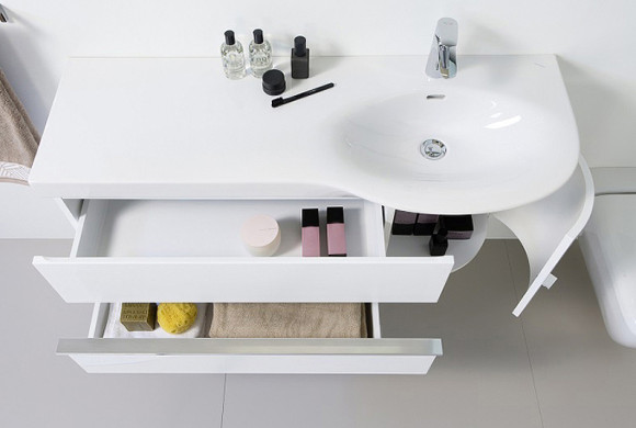 Тумба под раковину Laufen Palace 114 R 4.0160.2.075.464.1 подвесная Белая глянцевая