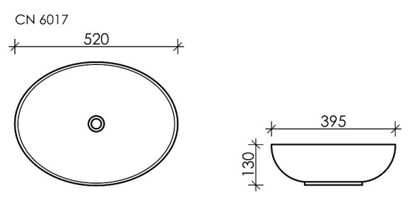 Раковина-чаша Ceramicanova Element 52 CN6017MW Белая матовая Раковина-чаша Ceramicanova Element 52 CN6017MW Белая матовая
