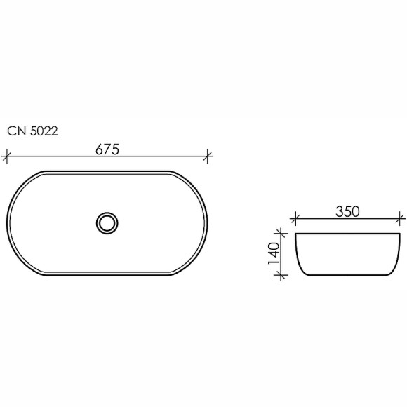 Раковина-чаша Ceramicanova Element 68 CN5022 Белая Раковина-чаша Ceramicanova Element 68 CN5022 Белая